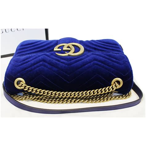 gucci marmont bag velvet blue|gucci marmont suede bag.